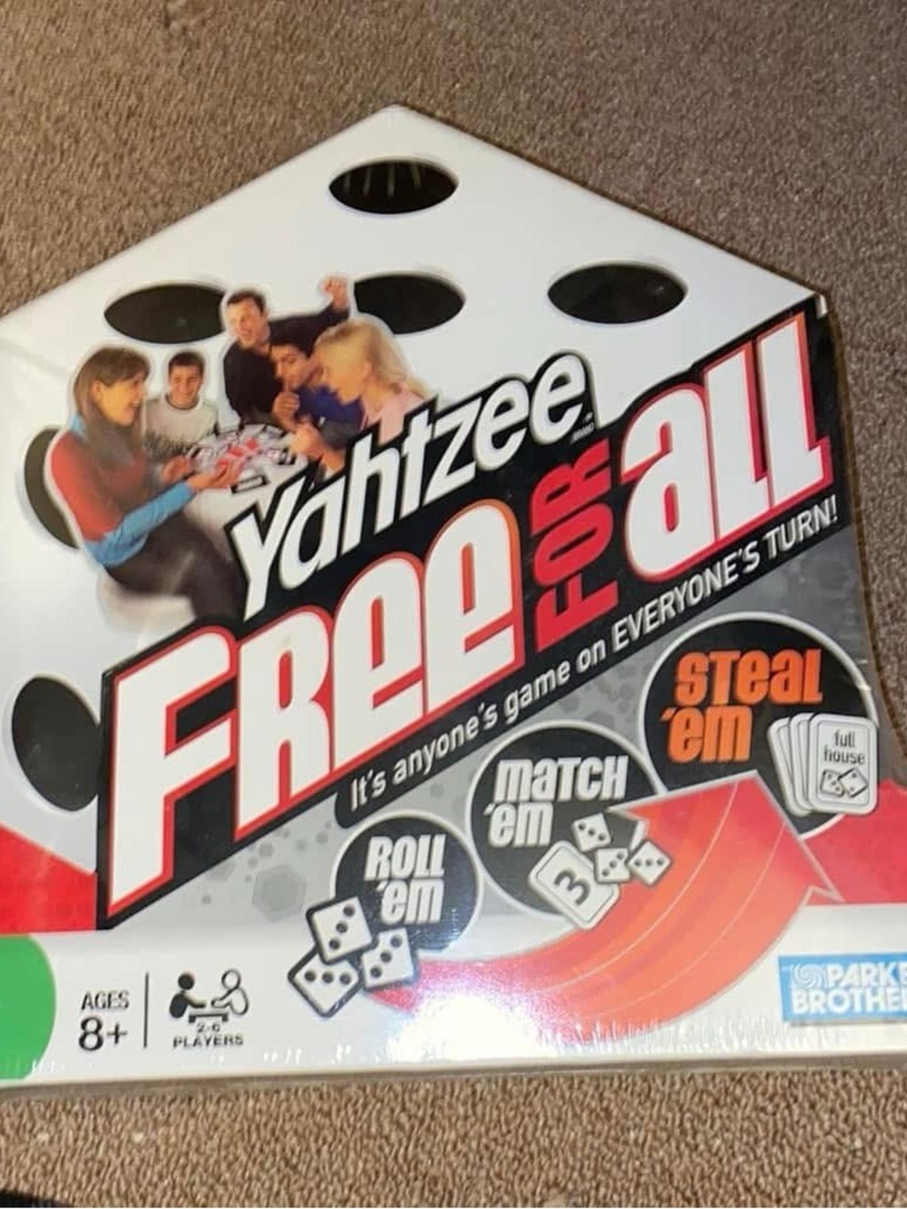 Free For All Family Dice Game - White and Red